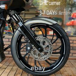 21Wrap Front Fender For Harley Touring Electra Street Glide Baggers Vivid Black
