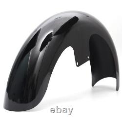 21Wrap Vivid Black Front Fender For Harley Touring Road Glide Road King Baggers