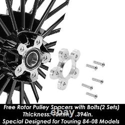 21x3.5 16x3.5 Fat Spoke Wheels for Harley Touring Electra Glide Road King 00-07