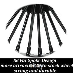 21x3.5 16x3.5 Fat Spoke Wheels for Harley Touring Electra Glide Road King 00-07