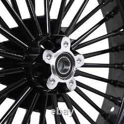 21x3.5 16x3.5 Fat Spoke Wheels for Harley Touring Electra Glide Road King 00-07