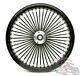 21x3.5 48 Fat King Spoke Front Black Out Rim Dual Disc Harley Touring Abs 08-20