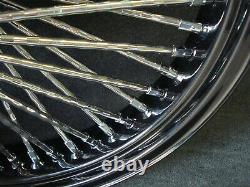 21x3.5 Black Dna Mammoth 52 Diamond Spoke Front Wheel For Harley Touring 08 Up