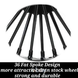 21x3.5 Fat Spoke Front Wheel for Harley Touring Road King Electra Glide 00-07