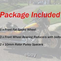 21x3.5 Fat Spoke Front Wheel for Harley Touring Road King Electra Glide 00-07