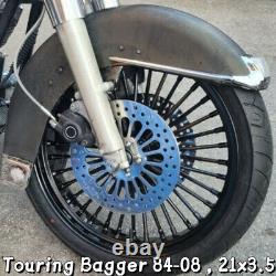 21x3.5 Fat Spoke Front Wheel for Harley Touring Road King Glide FLHTC FLHR 00-07