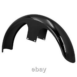 23 Gloss Black Wrap Front Fender Fit For Harley Touring Street Glide Road Glide