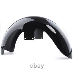 23 Vivid Black Wrap Front Fender Fit For Harley Electra Street Road Glide King