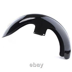 23 Vivid Black Wrap Front Fender Fit For Harley Electra Street Road Glide King