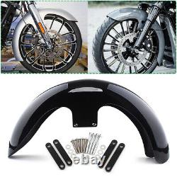 23Wrap Vivid Black Front Fender For Harley Touring Electra Road Glide Road King