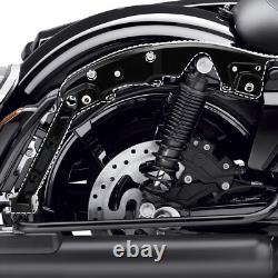 2PC Black Rear Fender Struts Support Bracket For Harley Touring Road Glide 14-Up