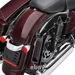 2PC Black Rear Fender Struts Support Bracket For Harley Touring Road Glide 14-Up