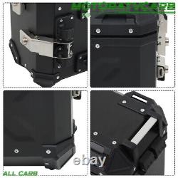 36L 2×Side Case Hard Saddlebags Motorcycle Tour Trunk Luggage & Mounting Bracket