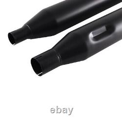 4.5 Black Slip On Mufflers No Baffle Loud Exhaust for Harley Touring 2017-2020