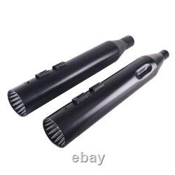 4.5 Black Slip On Mufflers No Baffle Loud Exhaust for Harley Touring 2017-2020