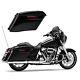 4 Extended Hard Saddlebags Fit For Harley Touring Cvo Street Glide 14-later