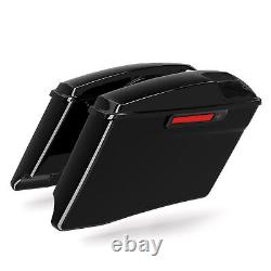 4 Extended Hard Saddlebags Fit For Harley Touring CVO Street Glide 14-later