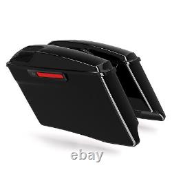 4 Extended Hard Saddlebags Fit For Harley Touring CVO Street Glide 14-later