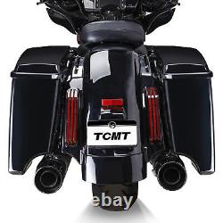 4 Extended Hard Saddlebags Fit For Harley Touring CVO Street Glide 14-later