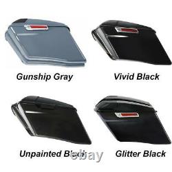 4 Stretched Extended Hard Saddlebags Fit For Harley CVO Touring Glide 2014-2021