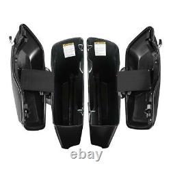 4 Stretched Hard Saddlebag Bags Fit For Harley CVO Touring Road Glide 2014-Up