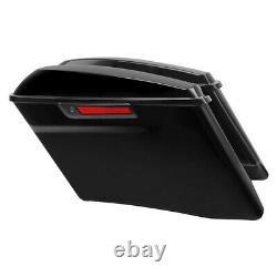 4 Stretched Hard Saddlebags Fit For Harley Touring Road Glide 14-24 Vivid Black