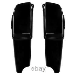 4 Stretched Hard Saddlebags Fit For Harley Touring Road Glide 14-24 Vivid Black