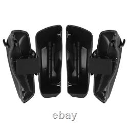 4 Stretched Hard Saddlebags Fit For Harley Touring Road Glide 14-24 Vivid Black