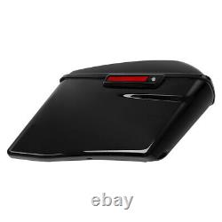 4 Stretched Hard Saddlebags Fit For Harley Touring Road Glide 14-24 Vivid Black