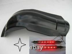 4 Stretched extended Rear FENDER Cover W Led 4 Harley Touring 97-08 Road King