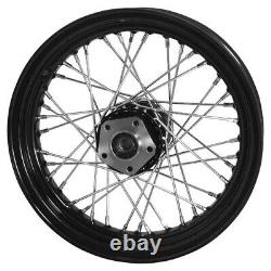 40 Spoke 16 x 3 Black & Chrome Rear Wheel 00+ Harley Dyna FXR Softail Touring