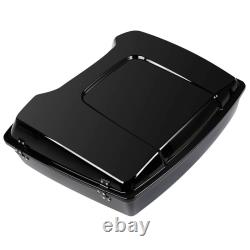 5.5'' Black Razor Pack Trunk with Latch Keys Fit For Harley Tour Pak Touring 97-13