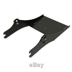 5.5 Razor Pack Trunk & Black Mount Rack For Harley Tour Pak Street Glide 97-08