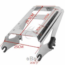 5.5'' Razor Tour-Pak Trunk Chrome 2-UP Mount Rack For Harley Touring To2009-2013