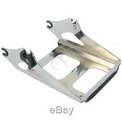 5.5'' Razor Tour-Pak Trunk Chrome 2-UP Mount Rack For Harley Touring To2009-2013