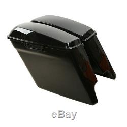 5 Glossy Black Stretched Extended Saddlebags For Harley Touring 2014-2020 18 19