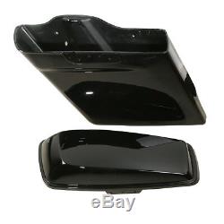 5 Glossy Black Stretched Extended Saddlebags For Harley Touring 2014-2020 18 19