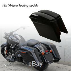 5 Stretched Extended Hard Saddlebags for Harley Touring Road King Glide 14-2020