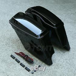 5 Stretched Extended Hard Saddlebags for Harley Touring Road King Glide 14-2020