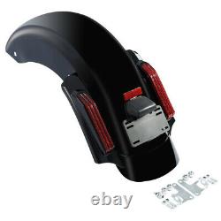 5 Stretched Extended Saddlebags & LED Rear Fender For Harley Touring CVO 14-20