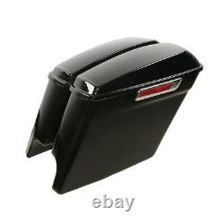 5 Stretched Extended Saddlebags & LED Rear Fender For Harley Touring CVO 14-20