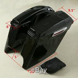 5 Stretched Extended Saddlebags with Speaker Cutout For Harley Touring 2014-2020