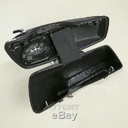 5 Stretched Extended Saddlebags with Speaker Cutout For Harley Touring 2014-2020