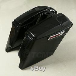 5 Stretched Extended Saddlebags with Speaker Cutout For Harley Touring 2014-2020