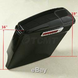 5 Stretched Extended Saddlebags with Speaker Cutout For Harley Touring 2014-2020