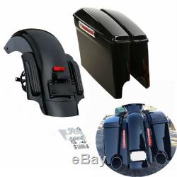 5 Stretched Saddlebags & CVO Rear Fender For Harley Touring Electra Glide 14-19