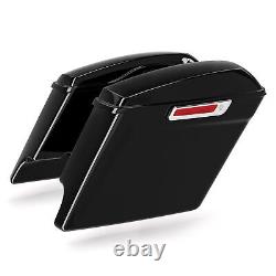 5 Stretched Saddlebags With Latch Key Fit For Harley Davidson Touring 2014-2024