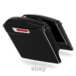 5 Stretched Saddlebags With Latch Key Fit For Harley Davidson Touring 2014-2024