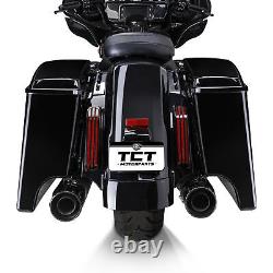 5 Stretched Saddlebags With Latch Key Fit For Harley Davidson Touring 2014-2024