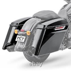 5 Stretched Saddlebags With Latch Key Fit For Harley Davidson Touring 2014-2024